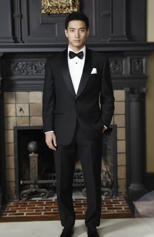 "London" Black Tuxedo Jacket