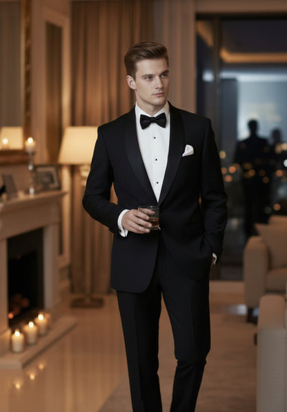 "London" Black Tuxedo Jacket